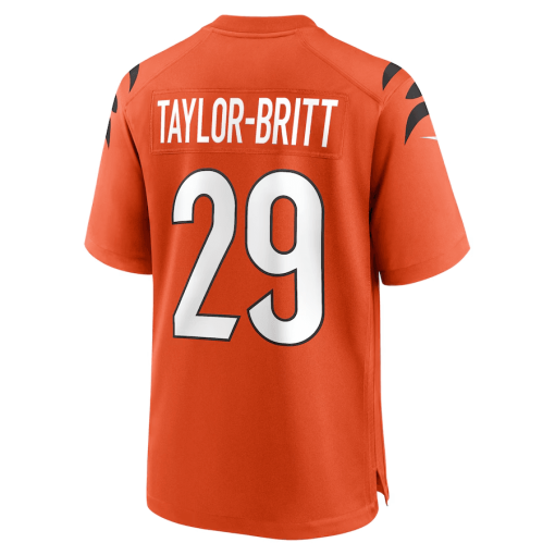 Cam Taylor-Britt Cincinnati Bengals Nike Alternate Game Jersey – Orange - Image 3