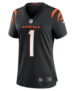 Alternative view of Ja’Marr Chase Cincinnati Bengals Nike Women’s Game Jersey – Black