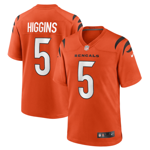 Tee Higgins Cincinnati Bengals Nike Alternate Game Player Jersey – Orange