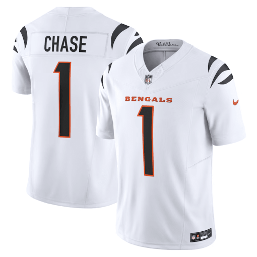 Ja’Marr Chase Cincinnati Bengals Nike Vapor F.U.S.E. Limited Jersey – White