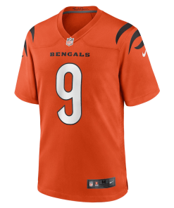 Alternative view of Joe Burrow Cincinnati Bengals Nike Game Jersey – Orange
