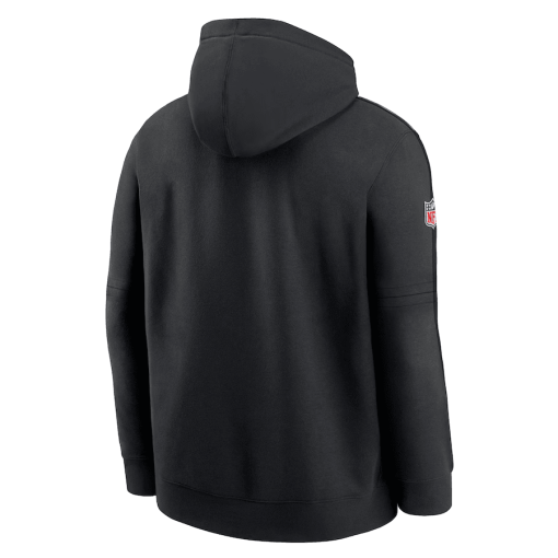 Chicago Bears Nike 2024 NFL Crucial Catch Club Pullover Hoodie – Black - Image 3
