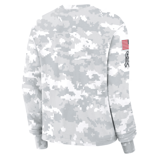 Chicago Bears Nike Women’s 2024 Salute To Service Long Sleeve T-Shirt – Arctic Camo - Image 3