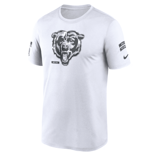 Chicago Bears Nike 2024 Salute To Service Legend Performance T-Shirt – White - Image 2