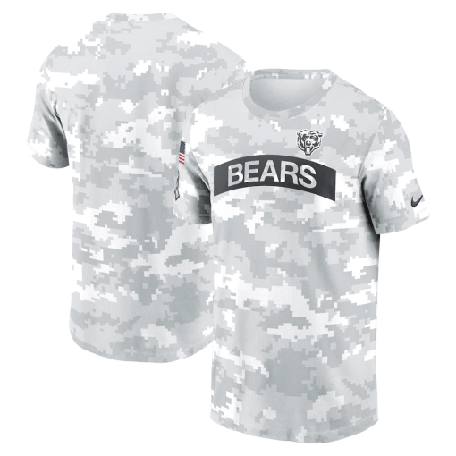Chicago Bears Nike 2024 Salute To Service Performance T-Shirt – Arctic Camo