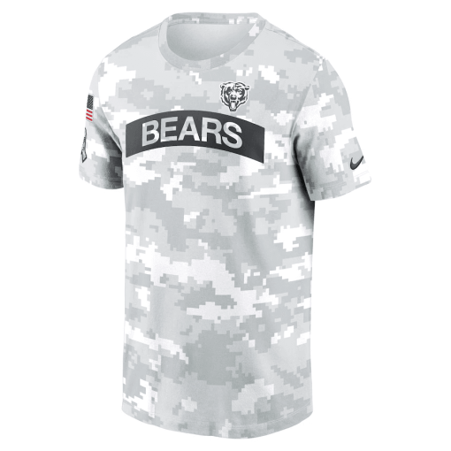 Chicago Bears Nike 2024 Salute To Service Performance T-Shirt – Arctic Camo - Image 2