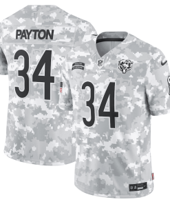 Walter Payton Chicago Bears Nike 2024 Salute to Service Retired Player Limited Jersey – Arctic Camo