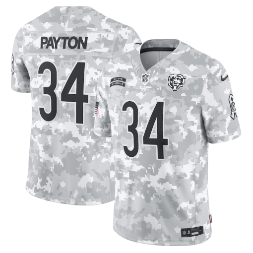 Walter Payton Chicago Bears Nike 2024 Salute to Service Retired Player Limited Jersey – Arctic Camo
