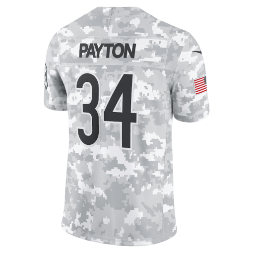 Walter Payton Chicago Bears Nike 2024 Salute to Service Retired Player Limited Jersey – Arctic Camo - Image 3