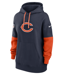 Alternative view of Chicago Bears Nike Women’s 2024 Sideline Essential Fleece Pullover Hoodie – Navy