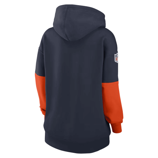 Chicago Bears Nike Women’s 2024 Sideline Essential Fleece Pullover Hoodie – Navy - Image 3