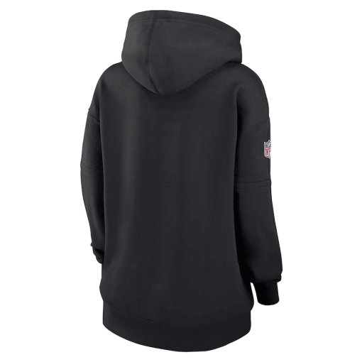 Chicago Bears Nike Women’s 2024 NFL Crucial Catch Club Pullover Hoodie – Black - Image 3
