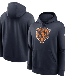 Chicago Bears Nike Rewind Club Logo Pullover Hoodie – Navy