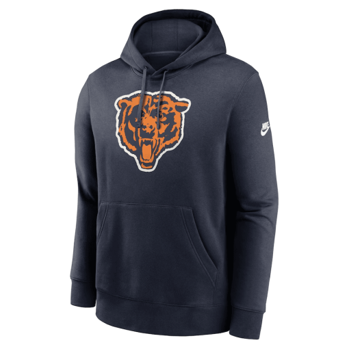 Chicago Bears Nike Rewind Club Logo Pullover Hoodie – Navy - Image 2