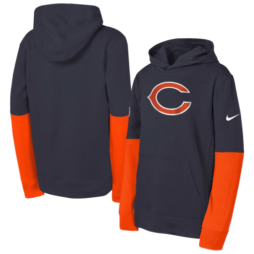 Chicago Bears Nike Youth Club Pullover Hoodie – Navy