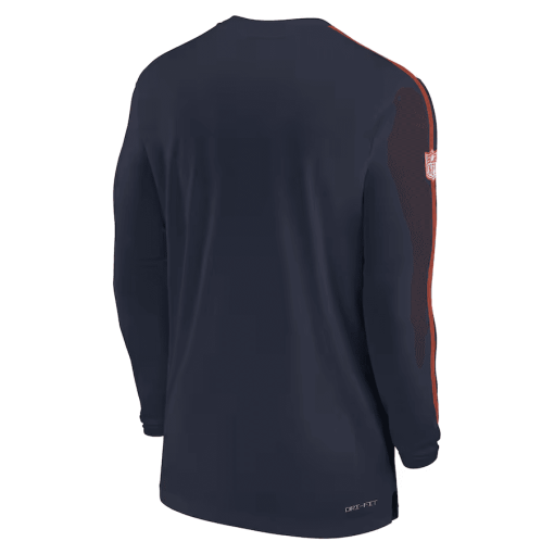 Chicago Bears Nike Sideline Coach UV Performance Long Sleeve T-Shirt – Navy - Image 3