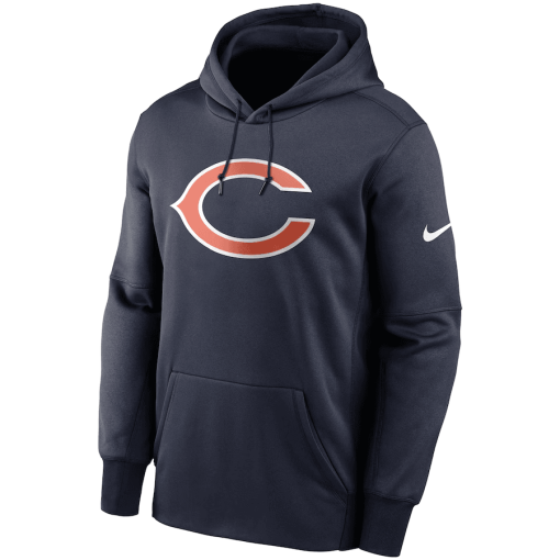 Chicago Bears Nike Fan Gear Primary Logo Therma Performance Pullover Hoodie – Navy - Image 2