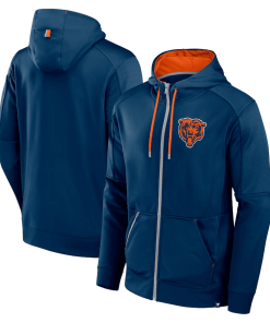 Chicago Bears Fanatics Defender Full-Zip Hoodie – Navy