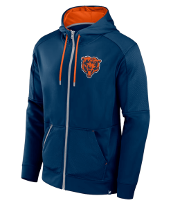 Alternative view of Chicago Bears Fanatics Defender Full-Zip Hoodie – Navy