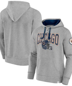 Chicago Bears Fanatics Label Maker Pullover Hoodie – Gray