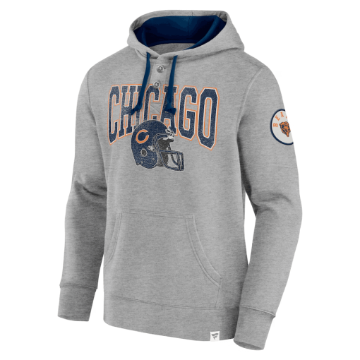Chicago Bears Fanatics Label Maker Pullover Hoodie – Gray - Image 2