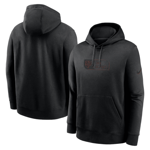 Chicago Bears Nike Edge French Terry Club Pullover Hoodie – Black