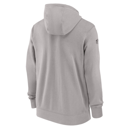 Chicago Bears Nike 2023/24 Sideline Club Full-Zip Hoodie – Gray - Image 3