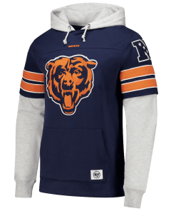 Alternative view of Chicago Bears ’47 Double Header Blitz Cornerback Pullover Hoodie – Navy
