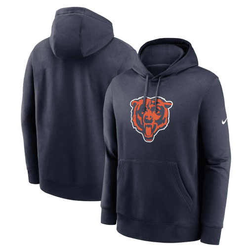 Chicago Bears Nike Club Logo Pullover Hoodie – Navy