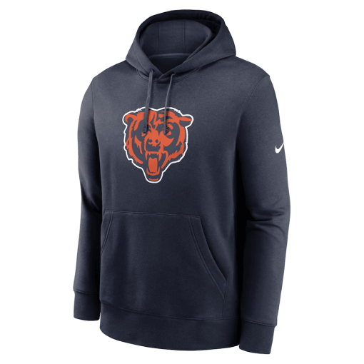 Chicago Bears Nike Club Logo Pullover Hoodie – Navy - Image 2