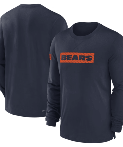 Chicago Bears Nike Sideline Player Performance Long Sleeve T-Shirt – Navy