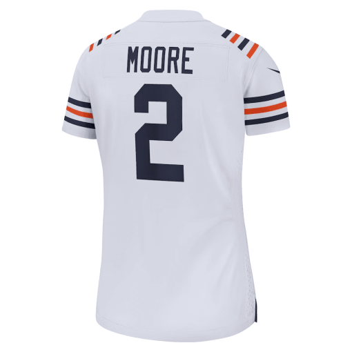 D.J. Moore Chicago Bears Nike Women’s Alternate Game Jersey – White - Image 3