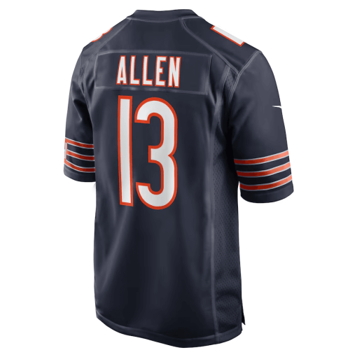 Keenan Allen Chicago Bears Nike Team Game Jersey – Navy - Image 3