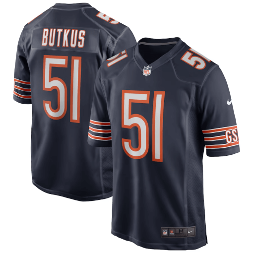 Dick Butkus Chicago Bears Nike Game Retired Player Jersey – Navy