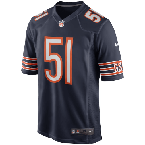 Dick Butkus Chicago Bears Nike Game Retired Player Jersey – Navy - Image 2