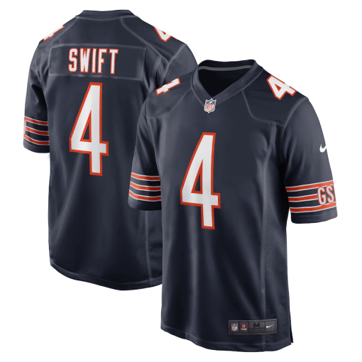 D’Andre Swift Chicago Bears Nike Game Jersey – Navy