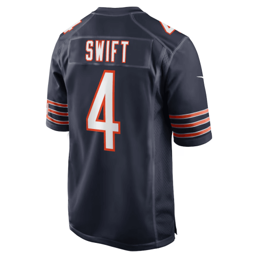 D’Andre Swift Chicago Bears Nike Game Jersey – Navy - Image 3