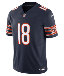 Alternative view of Caleb Williams Chicago Bears Nike Vapor F.U.S.E. Limited Jersey – Navy