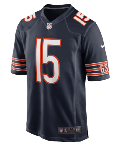 Alternative view of Rome Odunze Chicago Bears Nike Player Game Jersey – Navy