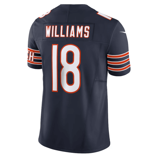 Caleb Williams Chicago Bears Nike Vapor F.U.S.E. Limited Jersey – Navy - Image 3