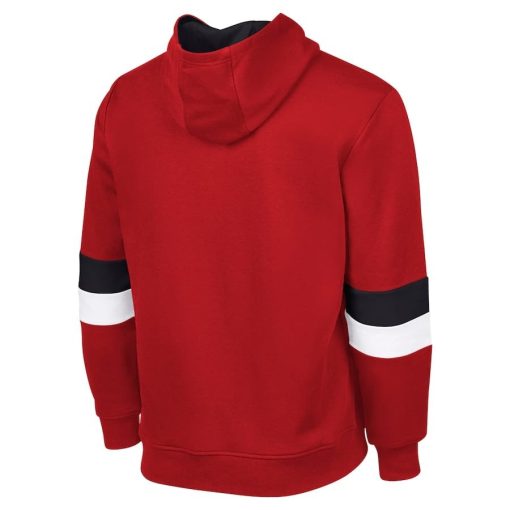 Atlanta Falcons G-III Sports by Carl BanksMen’s Adaptive Faceoff Pullover Hoodie – Red/Black - Image 3