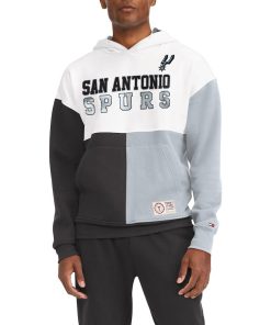 San Antonio Spurs Tommy Jeans Andrew Split Pullover Hoodie – White/Black