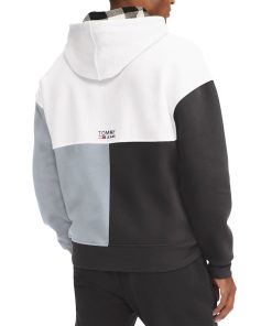 Alternative view of San Antonio Spurs Tommy Jeans Andrew Split Pullover Hoodie – White/Black