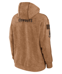 Alternative view of Men’s Nike Brown Dallas Cowboys 2023 Salute To Service Club Pullover Hoodie