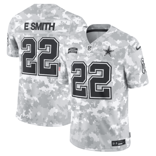 Emmitt Smith Dallas Cowboys Nike 2024 Salute to Service Retired Player Limited Jersey – Arctic Camo - Image 2