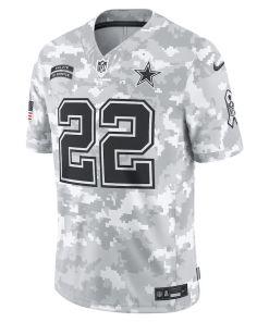 Emmitt Smith Dallas Cowboys Nike 2024 Salute to Service Retired Player Limited Jersey – Arctic Camo