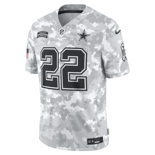 Emmitt Smith Dallas Cowboys Nike 2024 Salute to Service Retired Player Limited Jersey – Arctic Camo