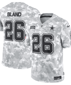 Alternative view of DaRon Bland Dallas Cowboys Nike 2024 Salute to Service Limited Jersey – Arctic Camo