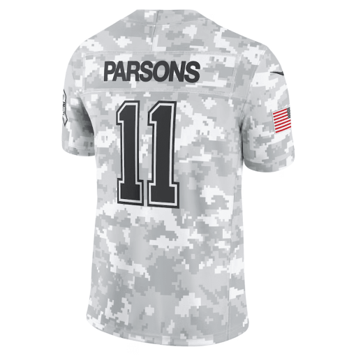 Micah Parsons Dallas Cowboys Nike 2024 Salute to Service Limited Jersey – Arctic Camo - Image 3