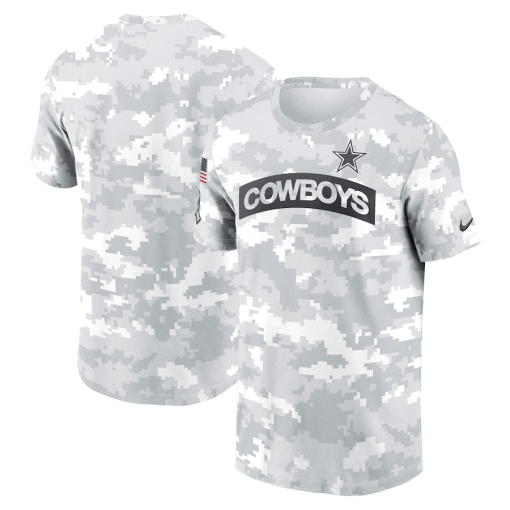 Dallas Cowboys Nike 2024 Salute To Service Performance T-Shirt – Arctic Camo - Image 2